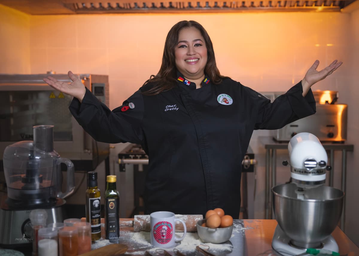 Cretty en su cocina